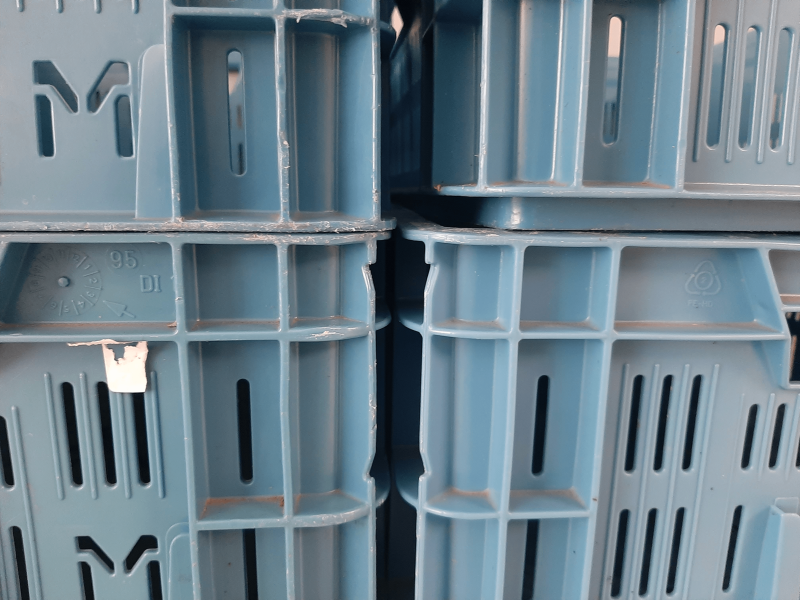 Packing and stacking apples