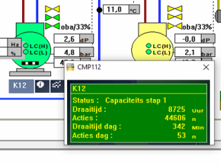 Screenshot van een koelsysteem (WUR)