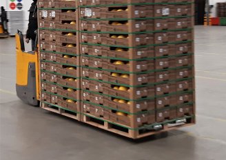 Moving pallets with melons to a cold storage room. Photo by WUR.