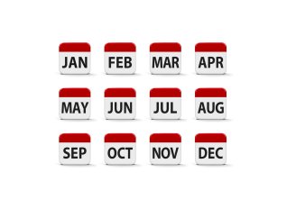 Month calendar. Illustration by Oakozhan/Shutterstock.com