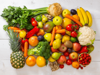 Broad range of fruit and vegetables. Photo by WildMedia/Shutterstock.com